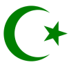 Le croissant et l‘étoile verts, symboles politiques de l‘islam.
